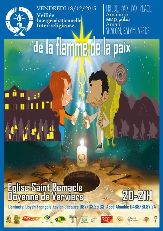 Veillée de la flamme de la Paix : Verviers