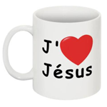 Mug &quot;J&#039;aime Jésus&quot;